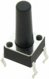 Tact Switch 6x6 h13mm Black